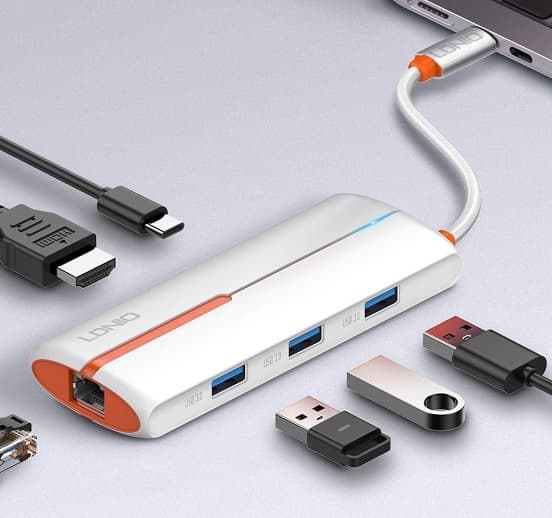 Ldnio DS 26H Type C 6 In 1 Docking Station HDMI RJ45 USB — image 1
