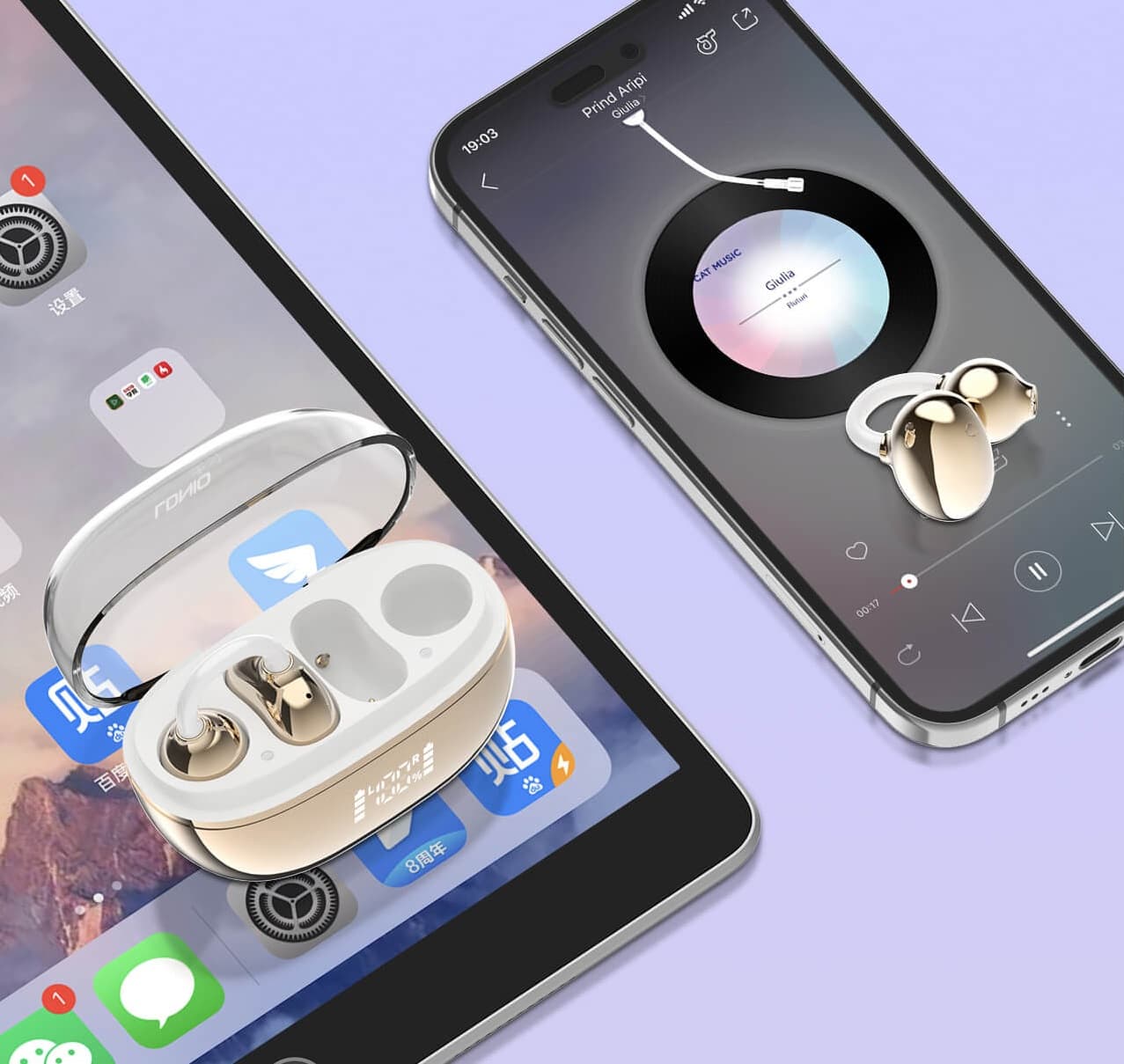 LDNIO T08 Wireless Stereo Bluetooth Open Ear Wireless Earbuds — image 4