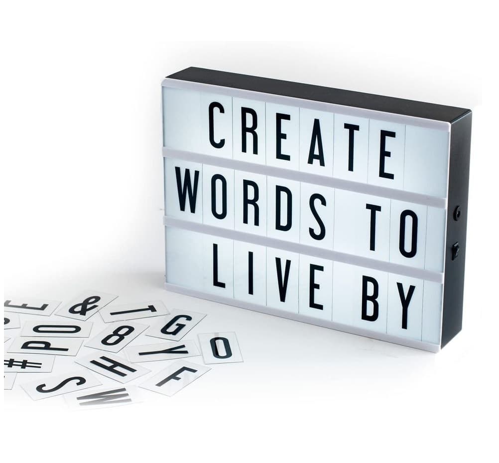 LED Light Up Box Cinematic Message Board Cinema Letters Numbers DIY — image 1