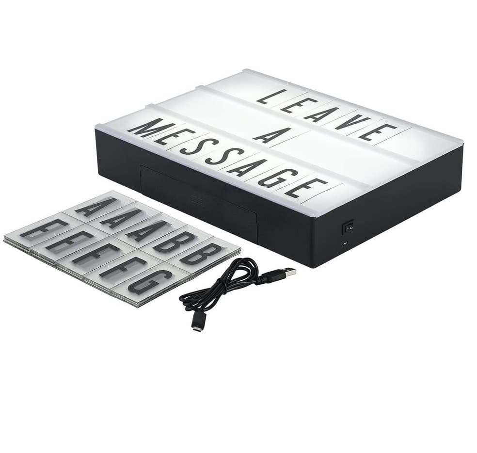 LED Light Up Box Cinematic Message Board Cinema Letters Numbers DIY — image 3