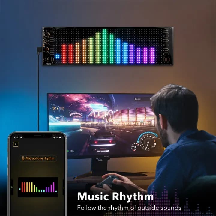 LED Matrix Panel Light 1 Feet Smart Bluetooth LED Display Screen App Control — image 2