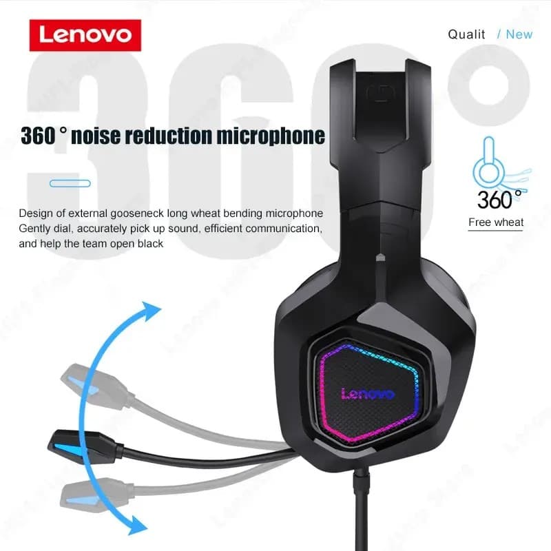 Lenovo ThinkPlus G50 RGB Stereo Gaming Headphone 3.5mm — image 3