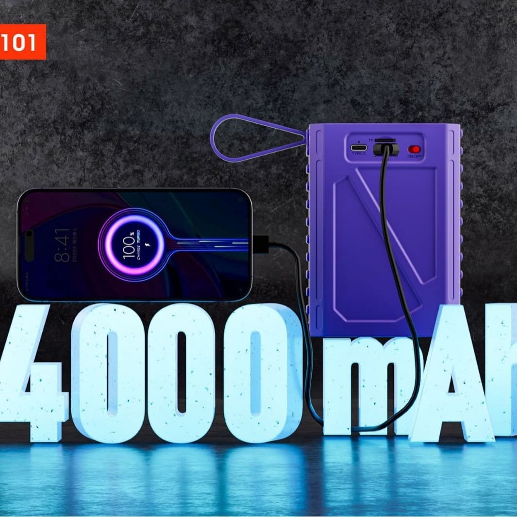 LP V101 TWS Wireless Bluetooth V5.1 Portable Speaker Powerbank FM Radio TF USB Drive RGB LED Light — image 4
