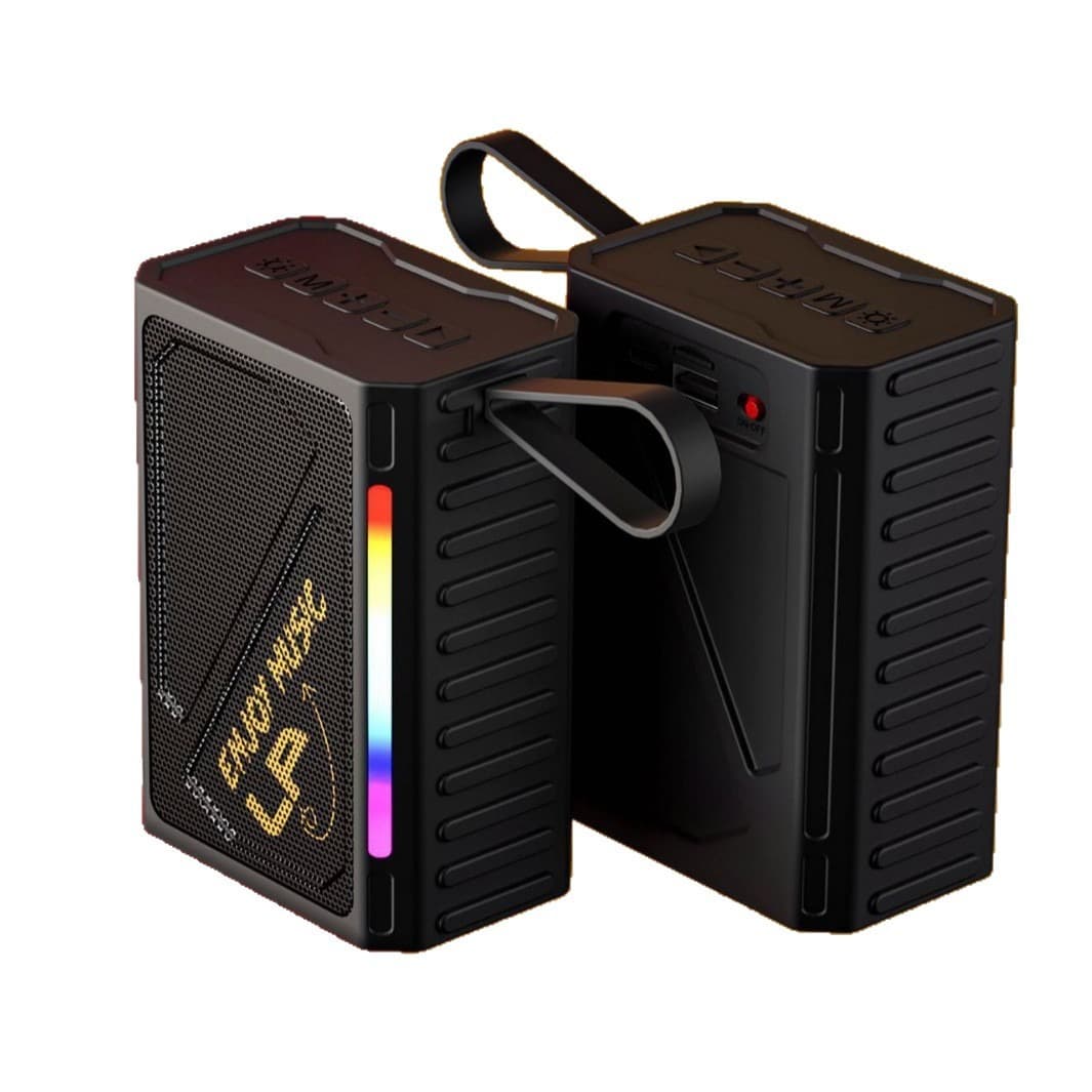 LP V101 TWS Wireless Bluetooth V5.1 Portable Speaker Powerbank FM Radio TF USB Drive RGB LED Light — image 1