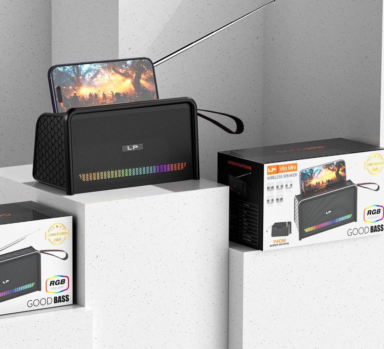 LP V86 Mini Wireless Mini Super Bass Bluetooth Speaker — image 3