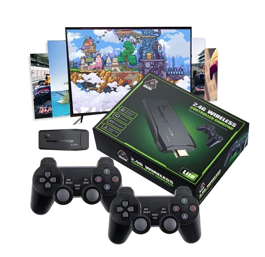M8 4K Game Console Game Stick With Dual Wireless Controllers 10,000 Retro Games — image 1