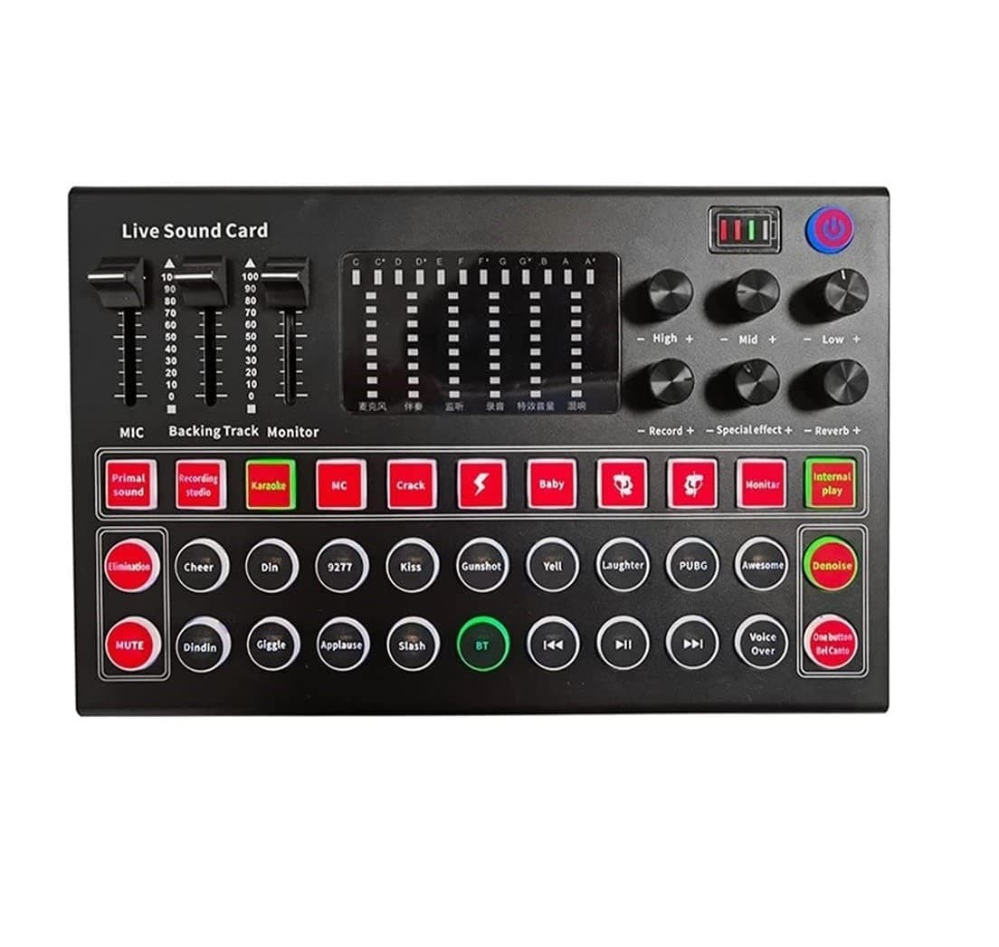 M9 Audio Interface Sound Card Live Voice Mixer External USB Sound Card Multiple Effects Mixer Board — image 1