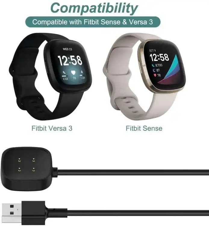 Magnetic Charging Cable Charger For Fitbit Sense Sense 2 Versa 3 Versa 4 — image 2
