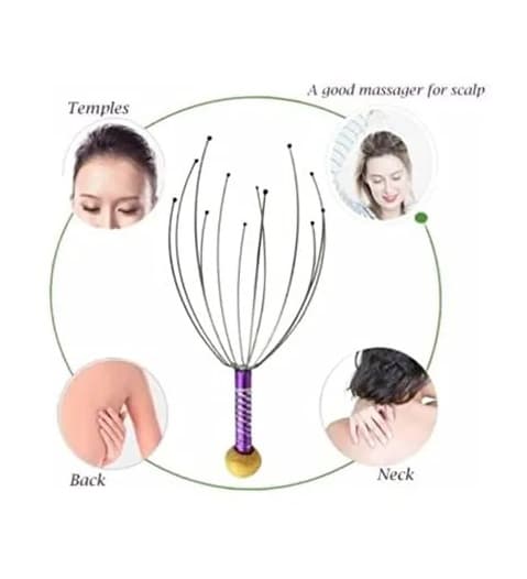 Manual Bokoma Hand Held Scalp Head Massager For Stress Relief Head Scratcher — image 3