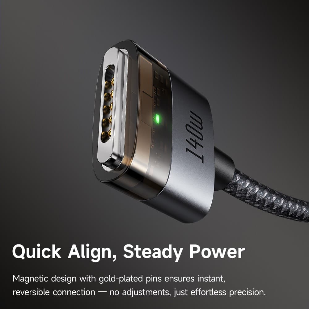 MCDODO CA 207 140W USB-C To MagSafe 3 Charging Cable 2M With LED Indicator & Nylon Braided — image 3