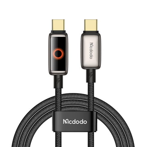 Mcdodo CA668 Auto Power Off 100W USB-C to USB-C With Breathing Light LED Display Cable (1.2m) — image 1