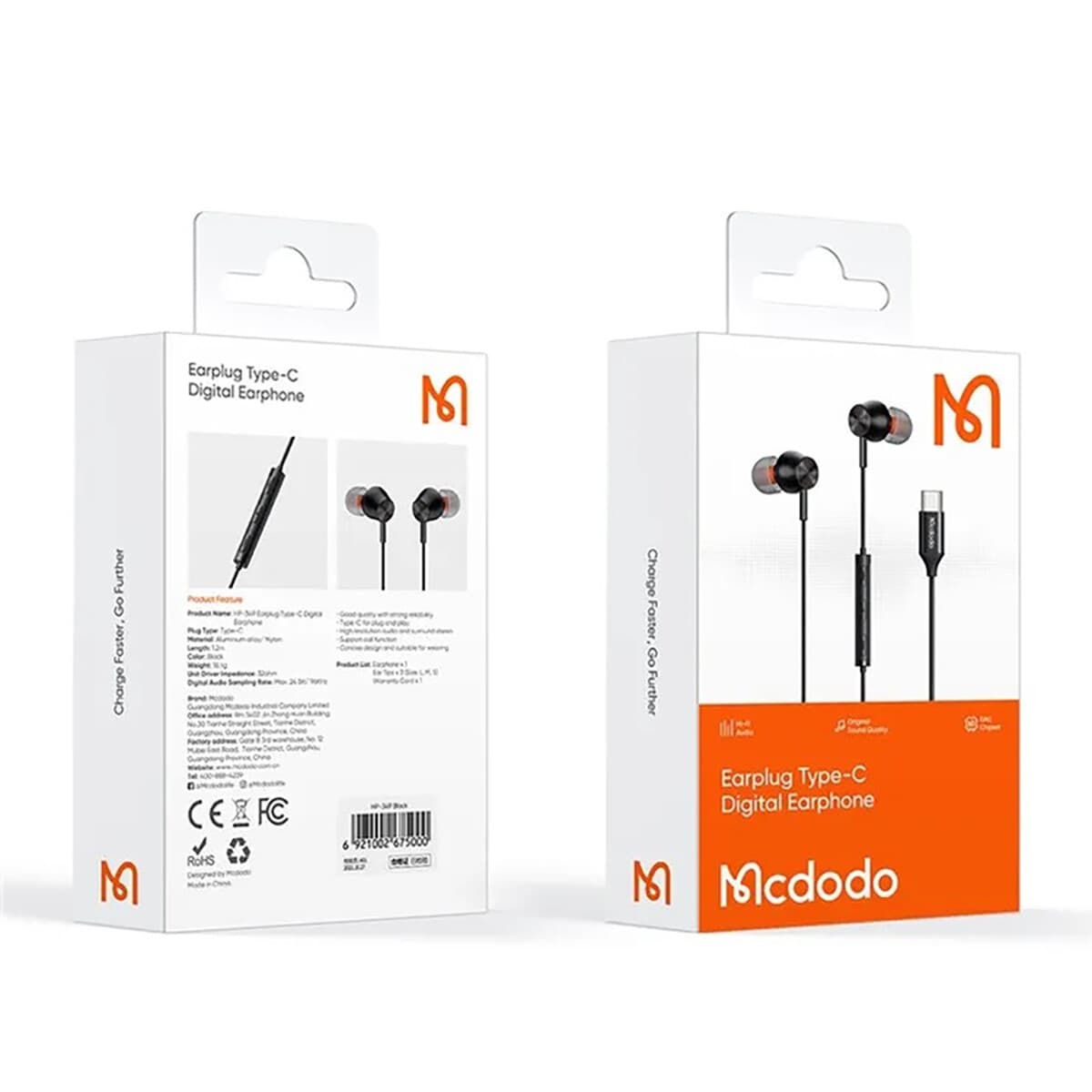 McDodo HP3490 In-Ear Wired USB-C Earphone — image 5