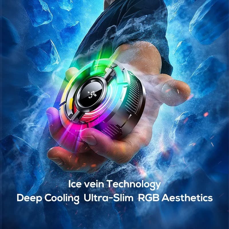 MEMO CX15 AI Digital Display Mobile Cooler Fan Colourful LED Light — image 2