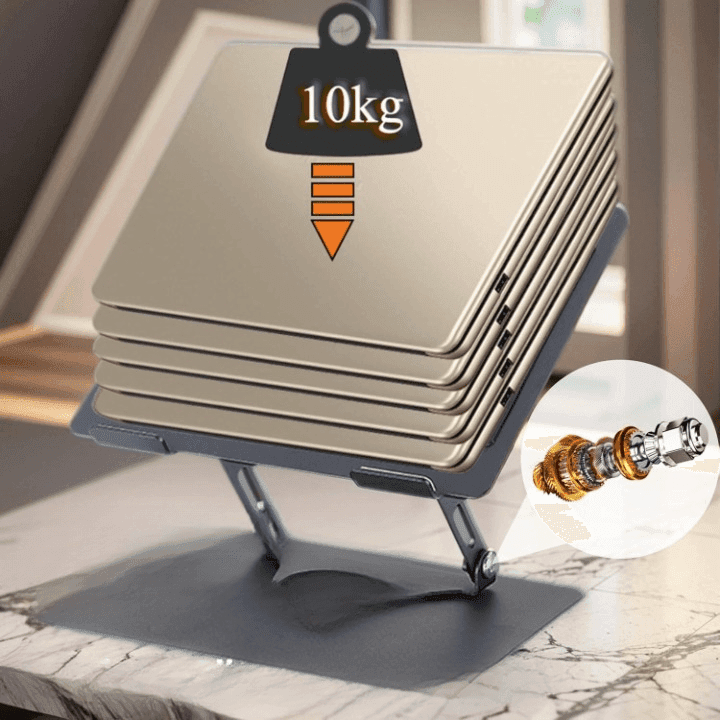 Metal Laptop Stand With Dual Cooling Fan 360 Rotating — image 4