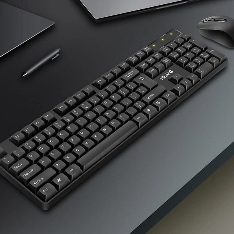 MILANG W550 2.4G Wireless Keyboard & Mouse Kit 104 Keys Ergonomics Office Keyboards 3 Keys 1000DPI Mice — image 2