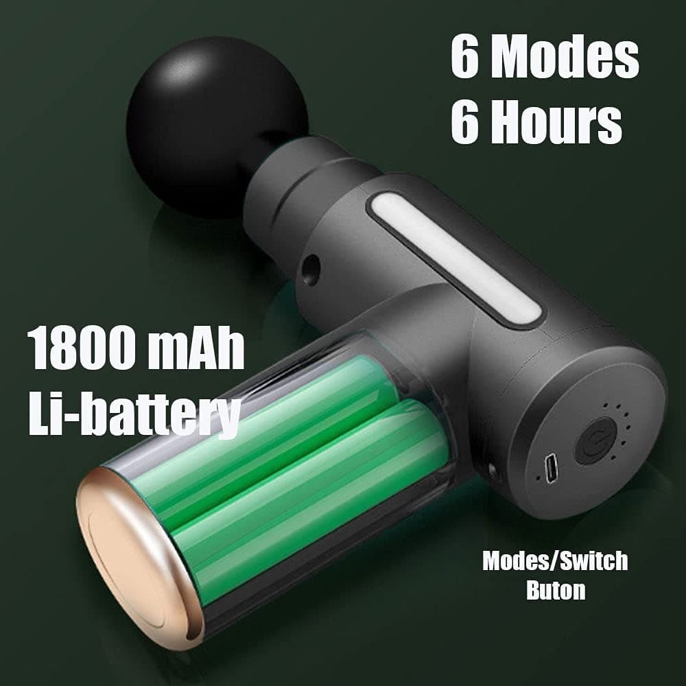 Mini Electric Massage Gun USB Rechargeable With 4 Massage Heads — image 4