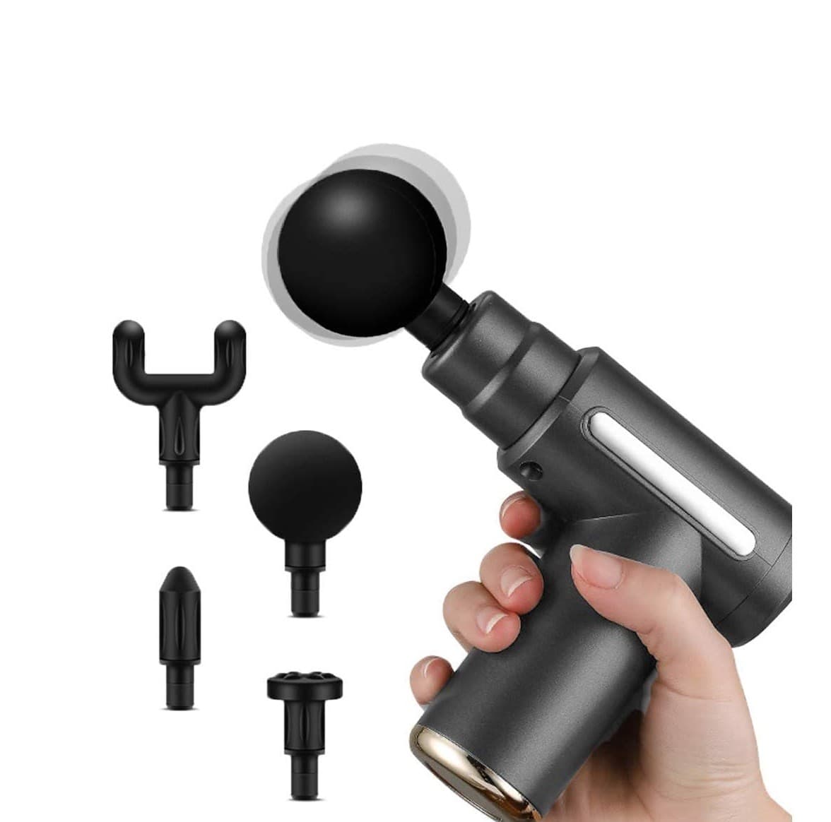 Mini Electric Massage Gun USB Rechargeable With 4 Massage Heads — image 1