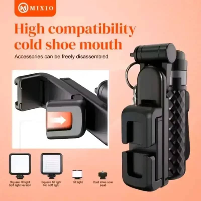 MIXIO A16 Mini Extendable Pocket Grip Tripod Mini Selfie Stick With Bluetooth Remote — image 4