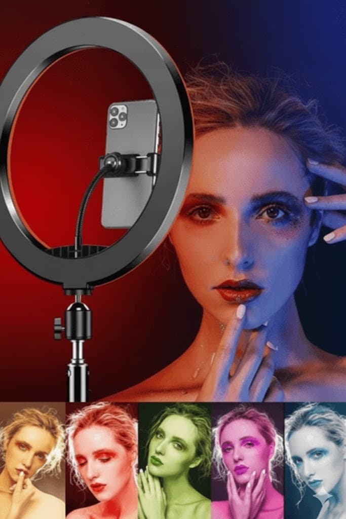 MJ33 RGB 33cm Professional LED Ring Light With Tripod & Phone Holder — image 2