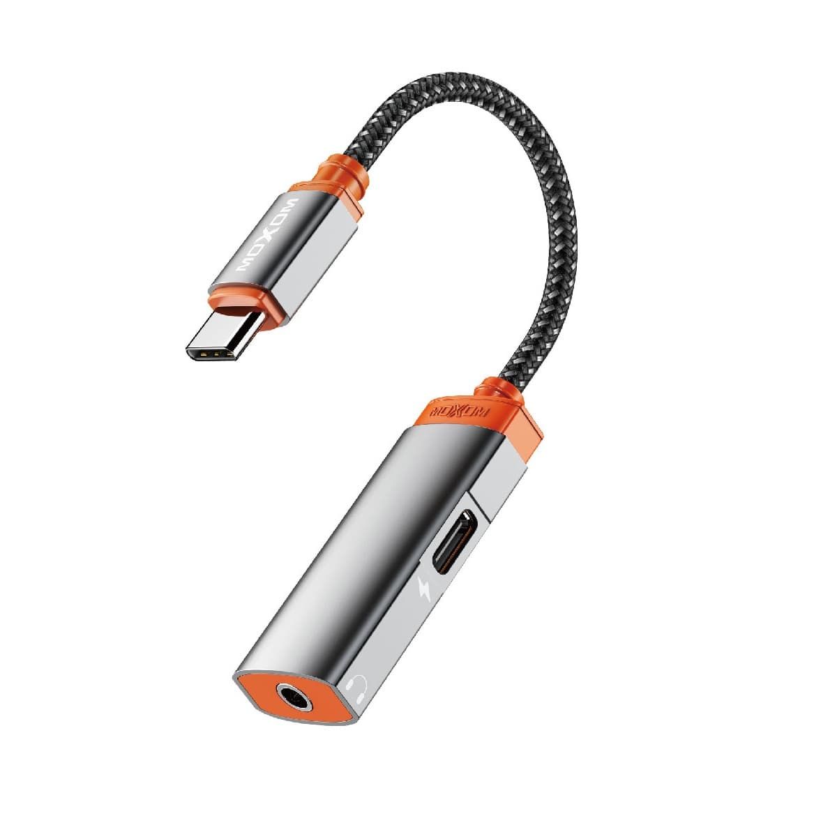 MOXOM LX-AX808 60W PD Fast Charging & 3.5mm Audio Converter Braided Cable — image 1