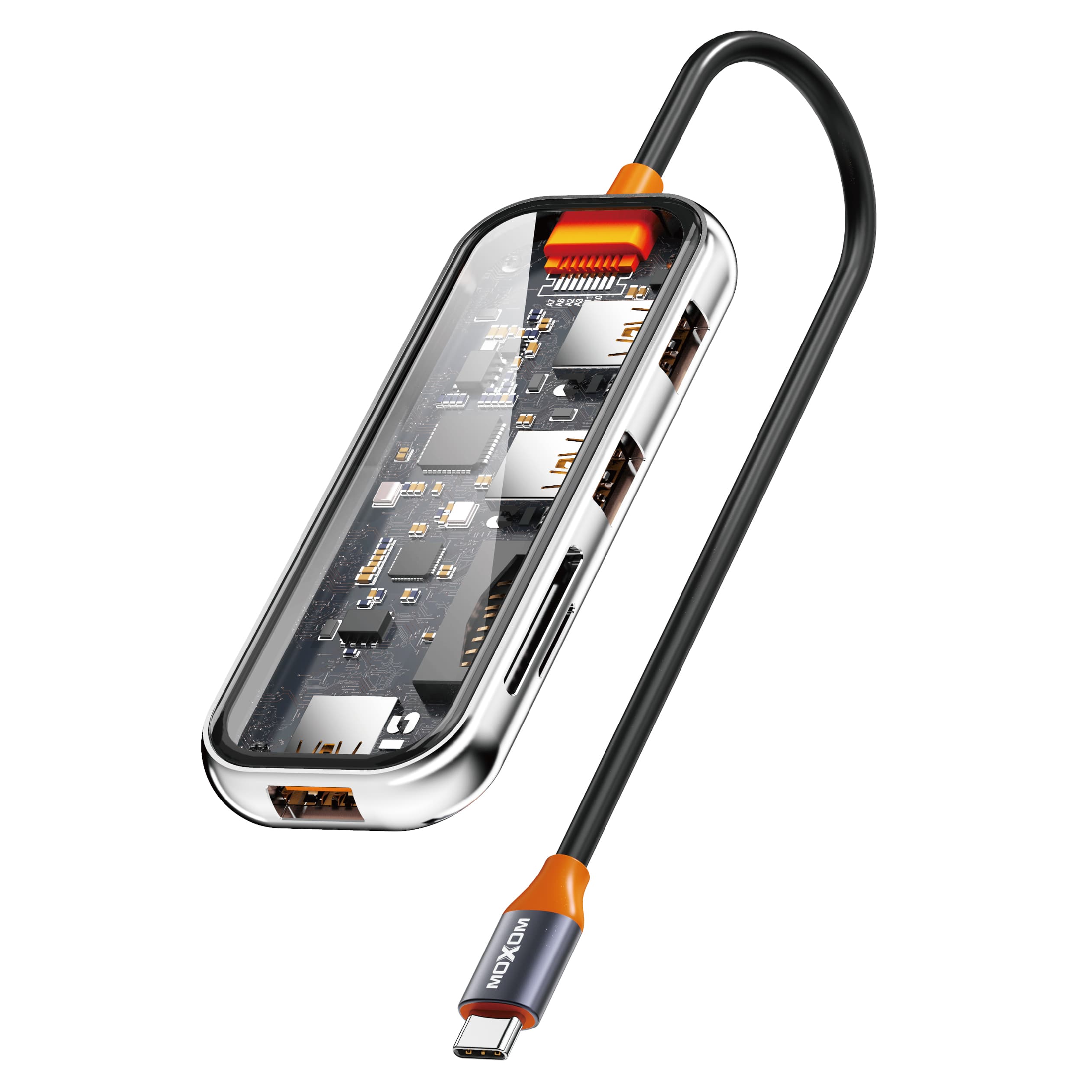 Moxom LX-HB801 5 In 1 Type C 3.0 Portable Hub For Laptops — image 1