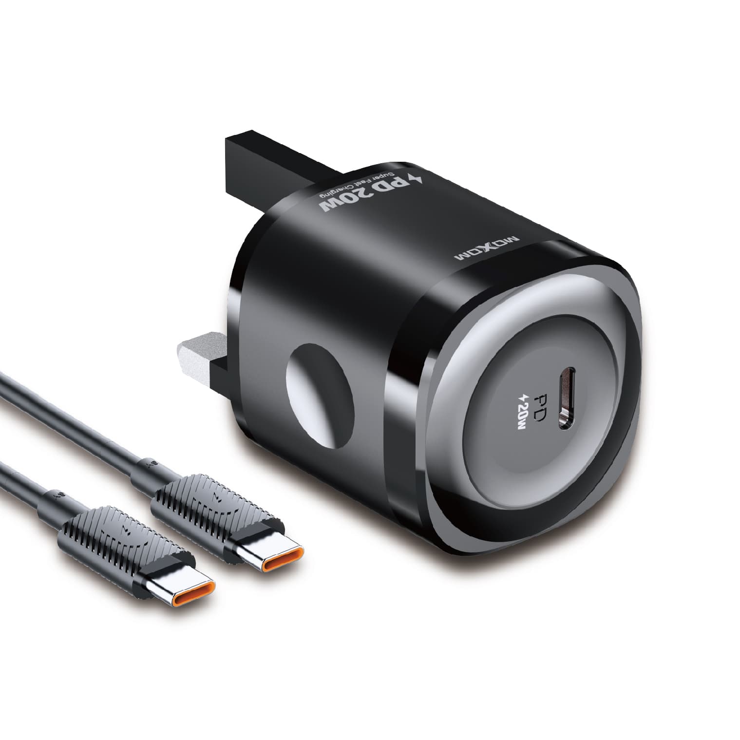 MOXOM LX HC808 PD 20W Fast Charger With Type C Cable — image 1
