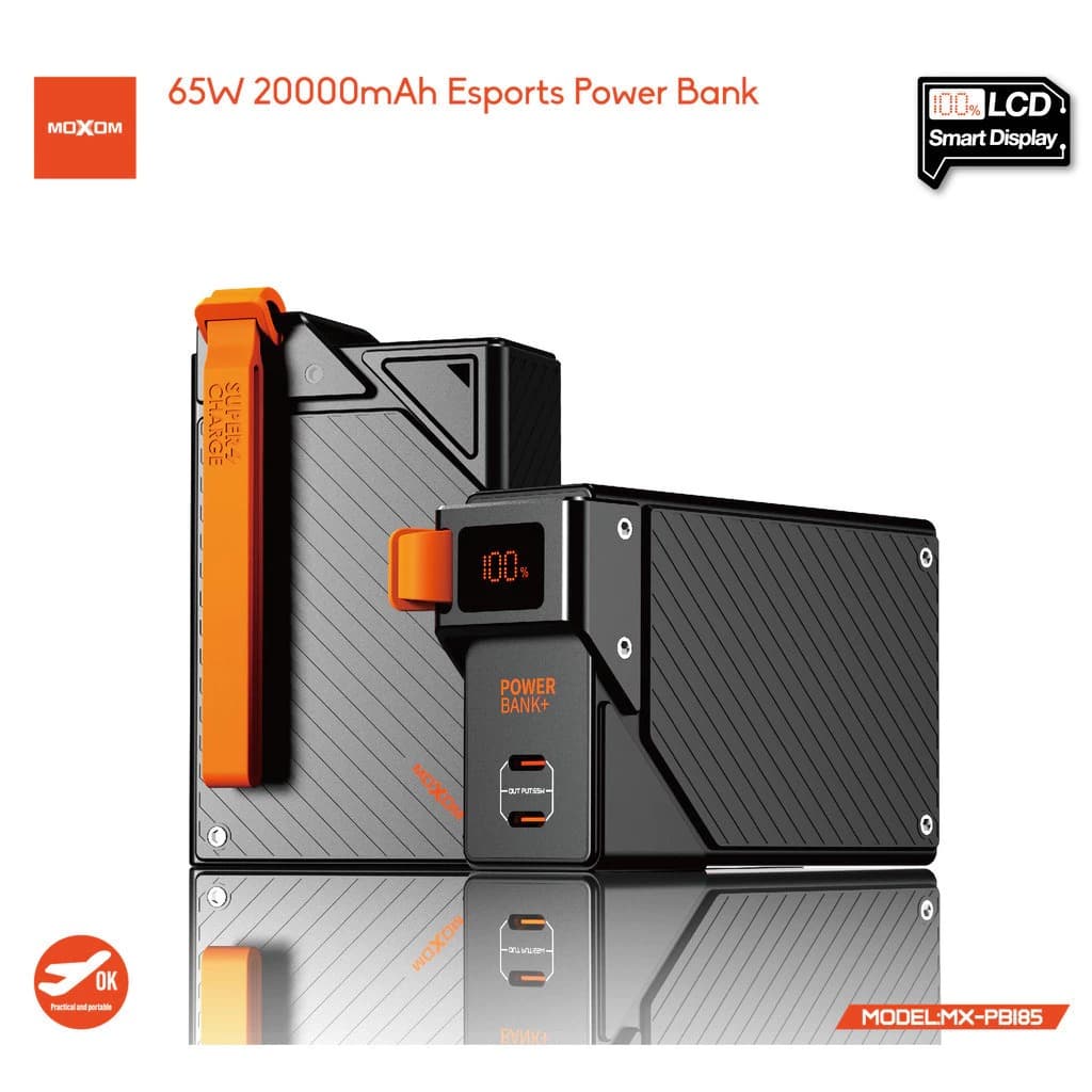 Moxom MX PB185 20000mAh 65W Fast Charging Powerbank With Digital Display — image 3