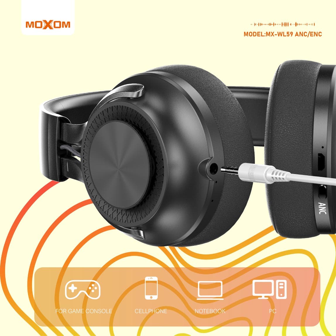 Moxom WL59 ANC Stereo Wireless Bluetooth Headphone — image 3