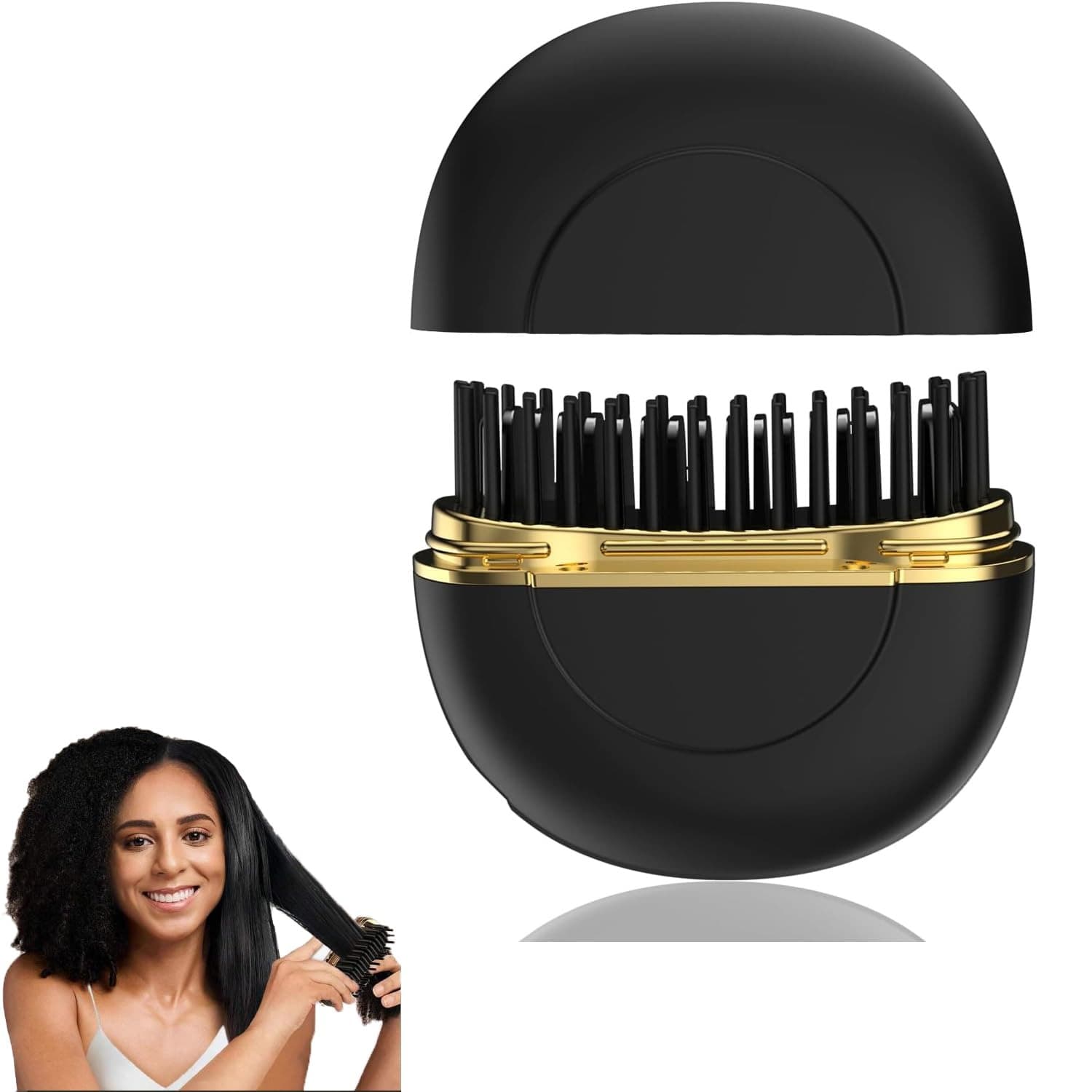 Multi Functional Straight Comb Mini Hair Straightener, Rechargeable, 3-Speed Temperature Adjustment, Suitable for Travel — image 1