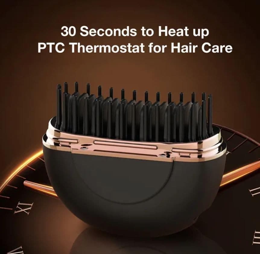 Multi Functional Straight Comb Mini Hair Straightener, Rechargeable, 3-Speed Temperature Adjustment, Suitable for Travel — image 3