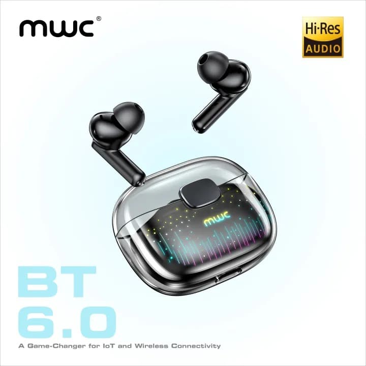 MWC Earpods Pro 2 TWS Earbuds Bluetooth 6.0 Hi-Res Audio Hybrid ANC 6-Mic ENC — image 2