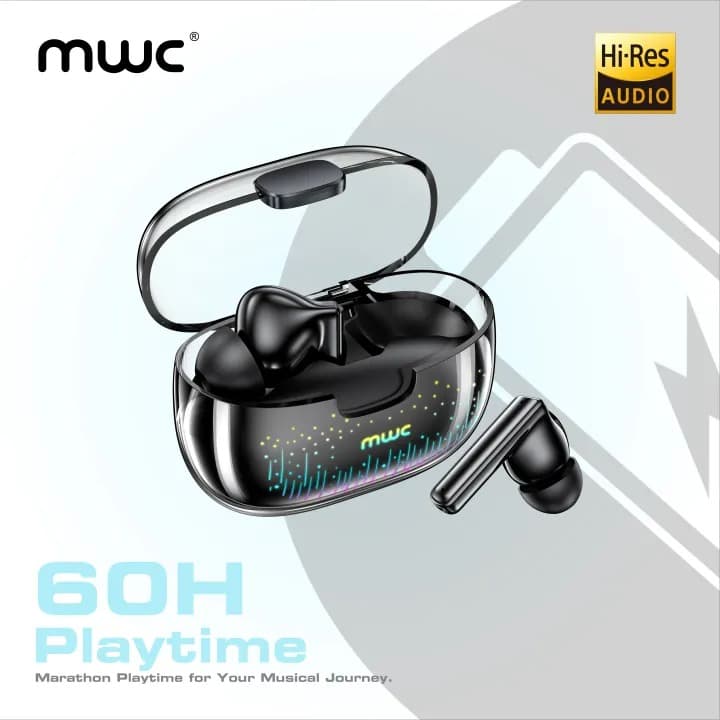 MWC Earpods Pro 2 TWS Earbuds Bluetooth 6.0 Hi-Res Audio Hybrid ANC 6-Mic ENC — image 3