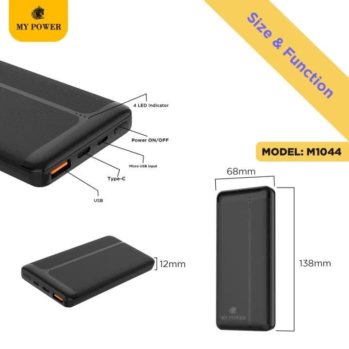 My Power M1044 10000mah Fast Charging Powerbank — image 2
