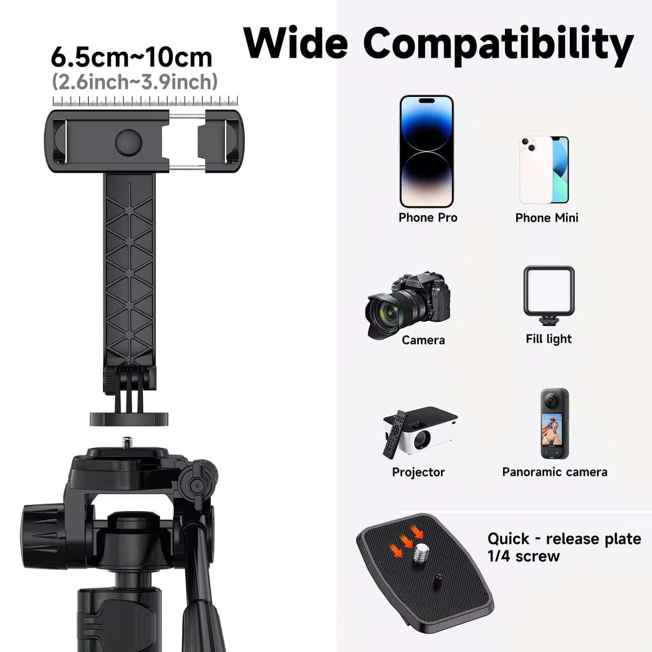 Neepho NP Z7 74″ Extendable Phone Tripod & Selfie Stick — image 6