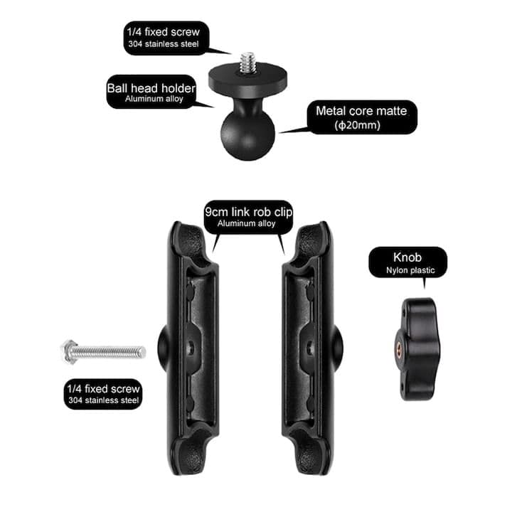 ONESAM OS M12 360° Rotation Rearview Mirror Gopro Mount — image 3