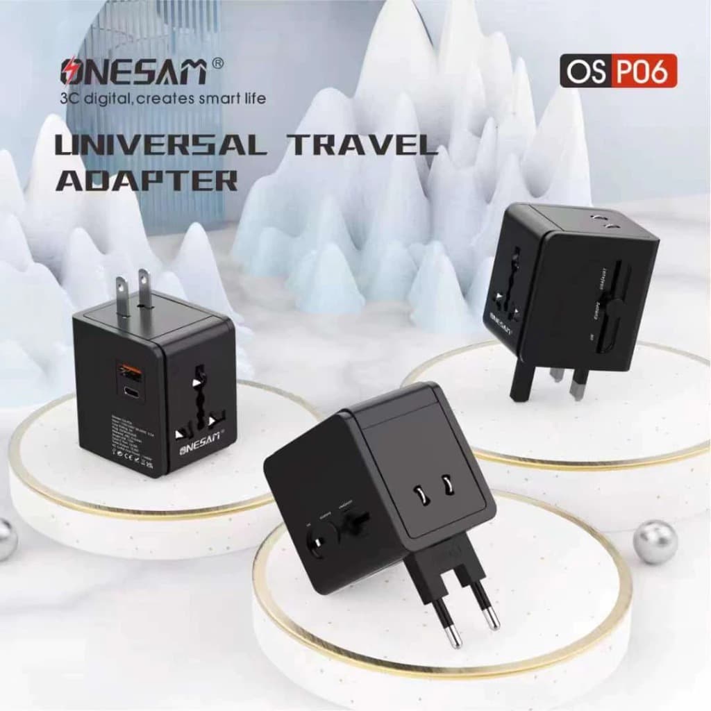 Onesam OS P06 Universal Travel Adapter PD + USB Port Fast Charging — image 1