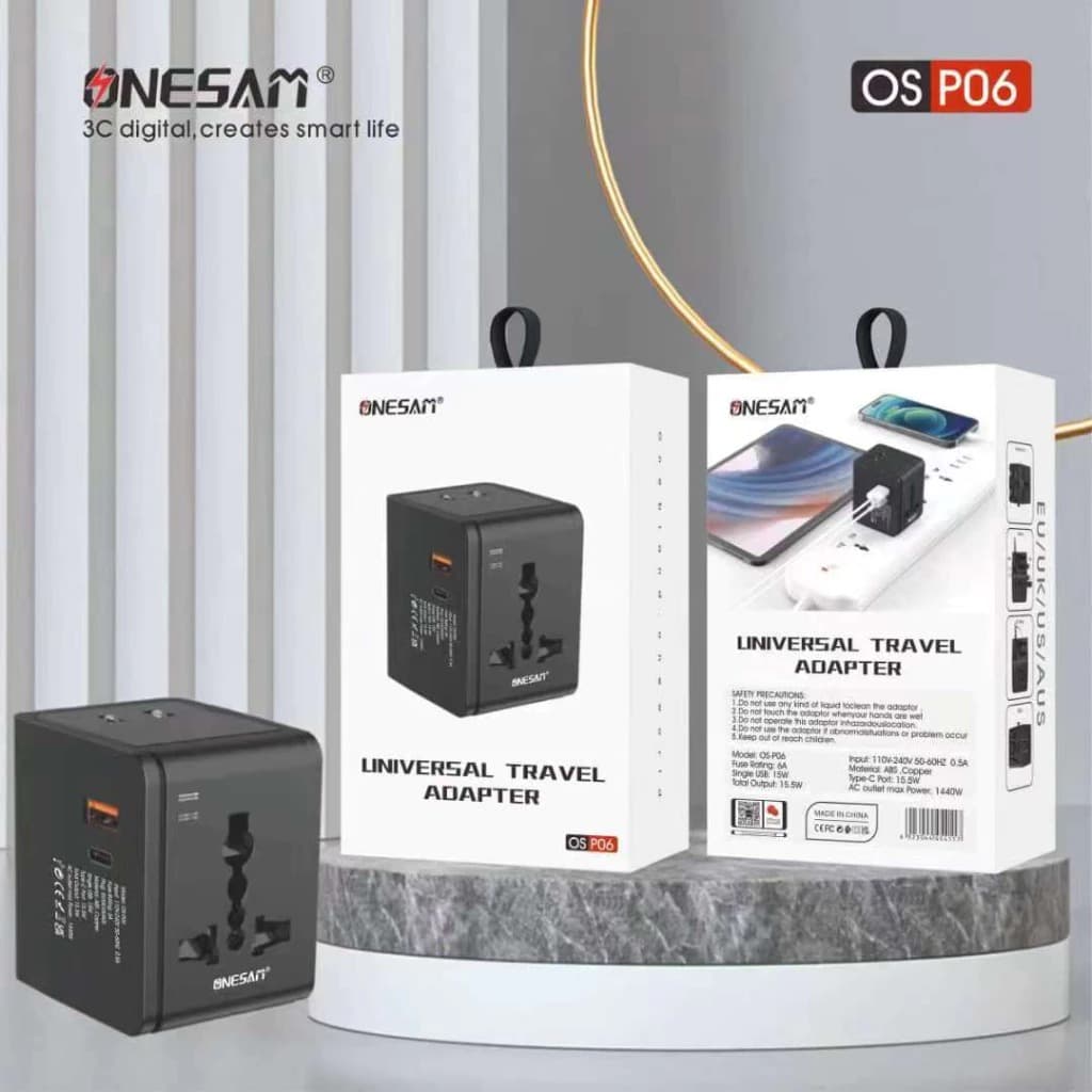 Onesam OS P06 Universal Travel Adapter PD + USB Port Fast Charging — image 5