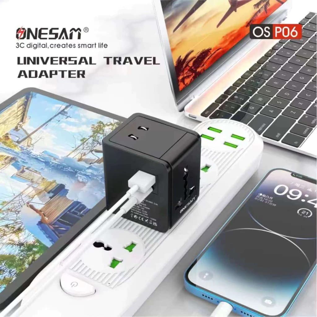 Onesam OS P06 Universal Travel Adapter PD + USB Port Fast Charging — image 2