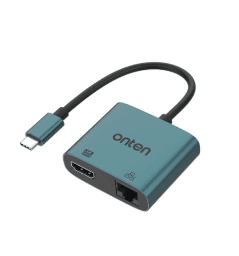 Onten UC288 USB-C To HDMI HD Video Adapter With RJ45 (100M) — image 1