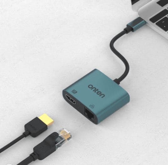Onten UC288 USB-C To HDMI HD Video Adapter With RJ45 (100M) — image 4