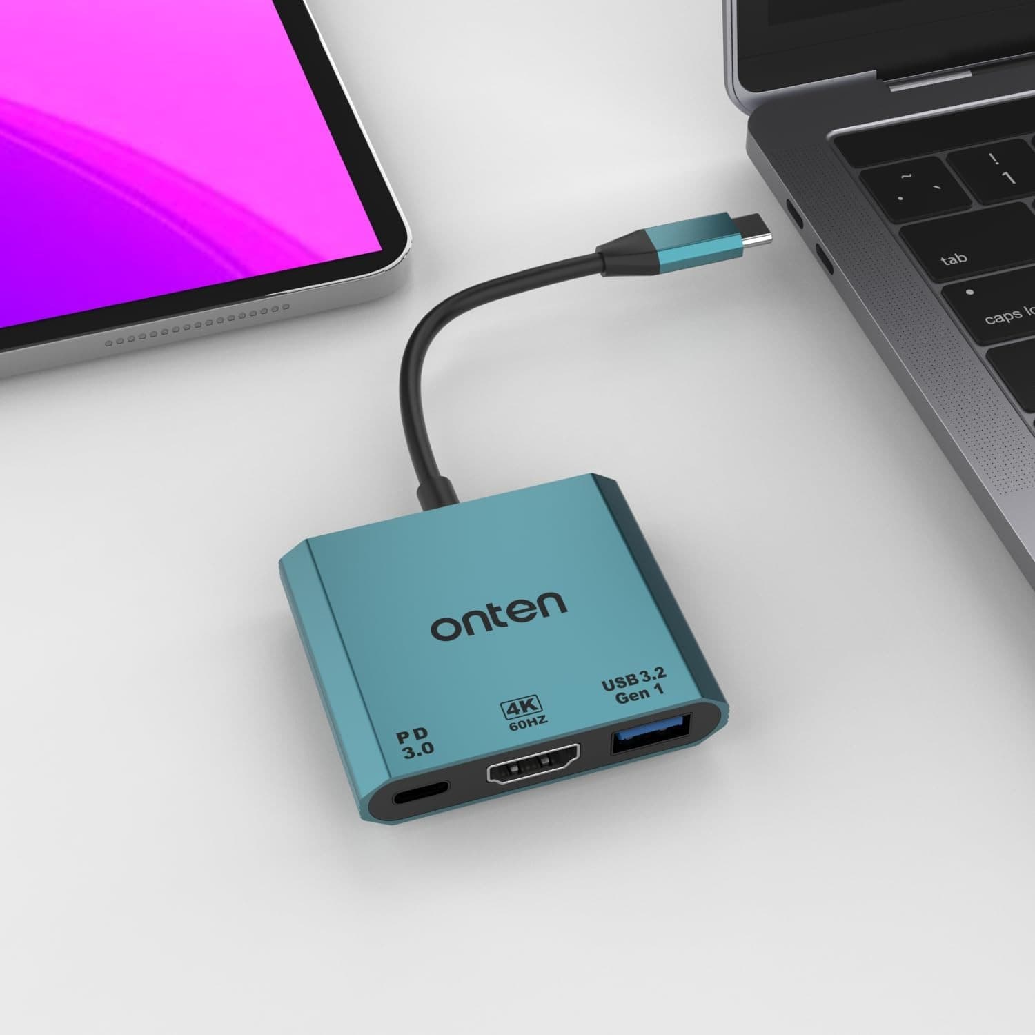 Onten UC301 3 In 1 USB C To HDMI 4k 60hz Adapter — image 1