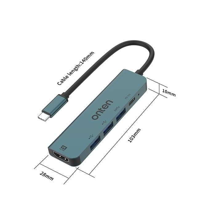 Onten UC907 USB-C Multi Function 5 In 1 Docking Station — image 2