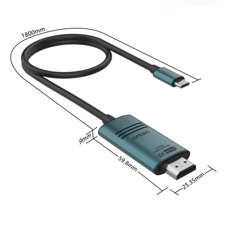 Onten UC982 8K 60Hz USB-C to HDMI Video Converter Cable — image 4