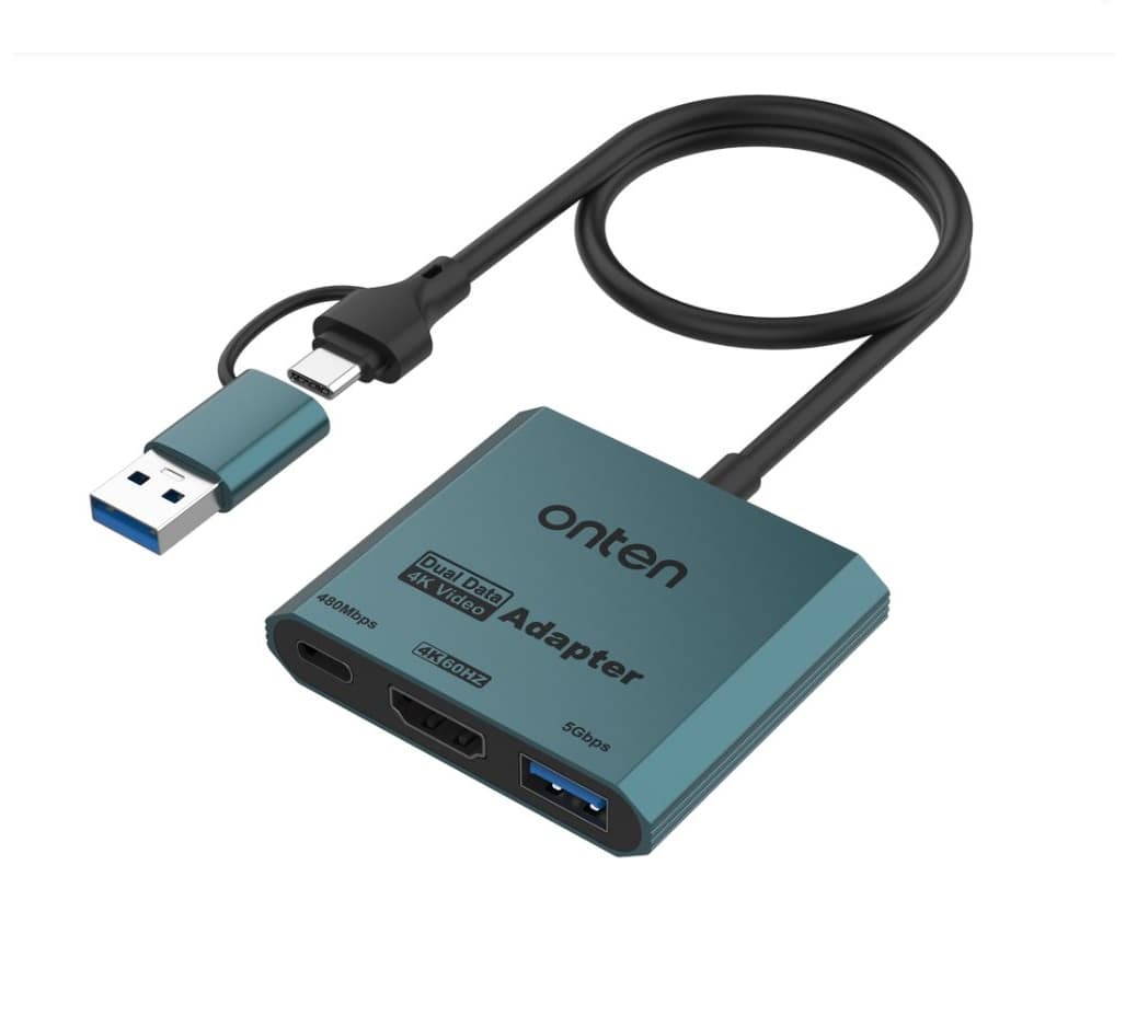 Onten UCA303 Type C + USB3.0 To HDMI 4K + USB3.0 + Type C Multifunction Hub — image 1