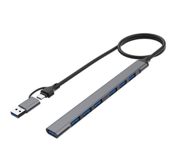 Onten UCA9702 2 In 1 7-port Portable Multifunctional USB HUB Docking Station — image 1