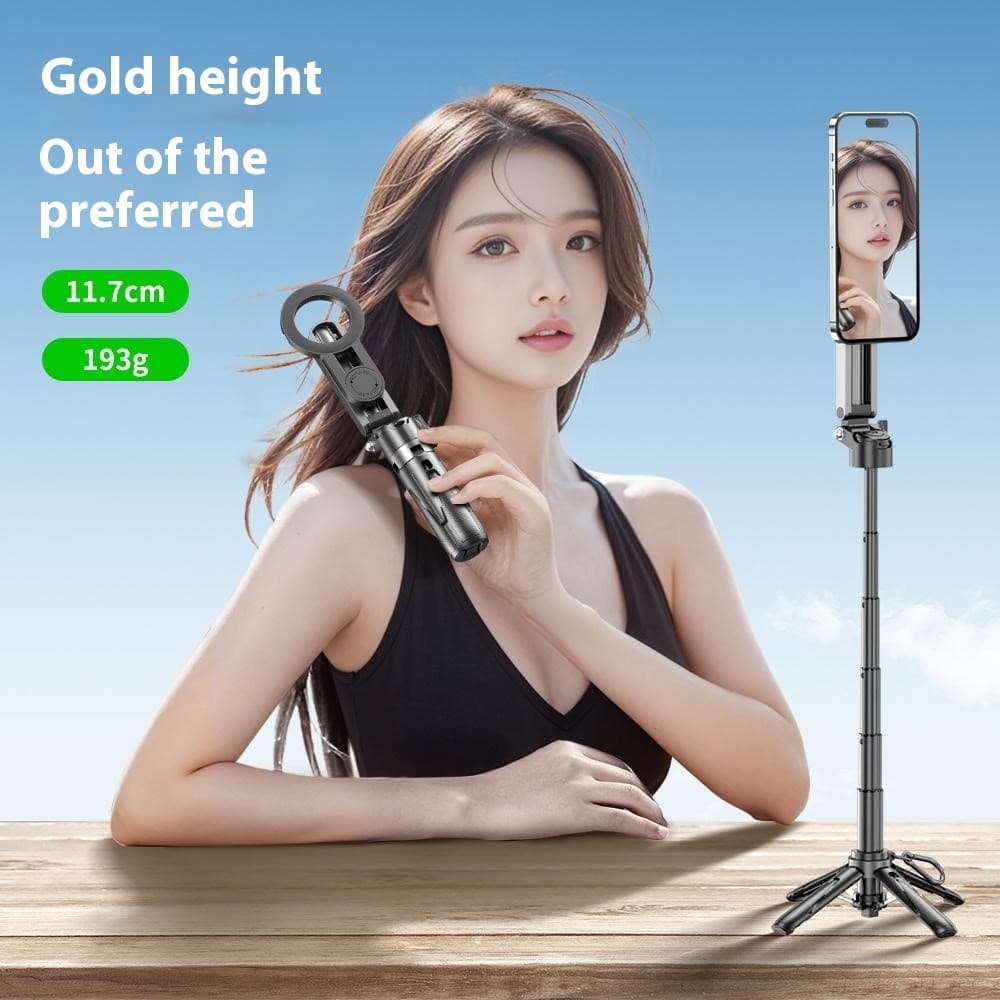 P15-C 2 In 1 Magnetic Selfie Stick Tripod with Telescopic Handle — image 4