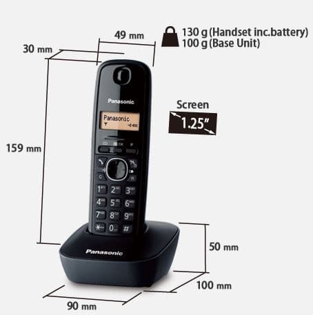 Panasonic KX-TG1611 DECT Cordless Landline Phone — image 3