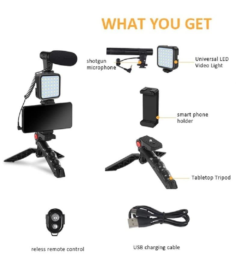 Phone VLOG Video Making Kit With Mini Tripod — image 3