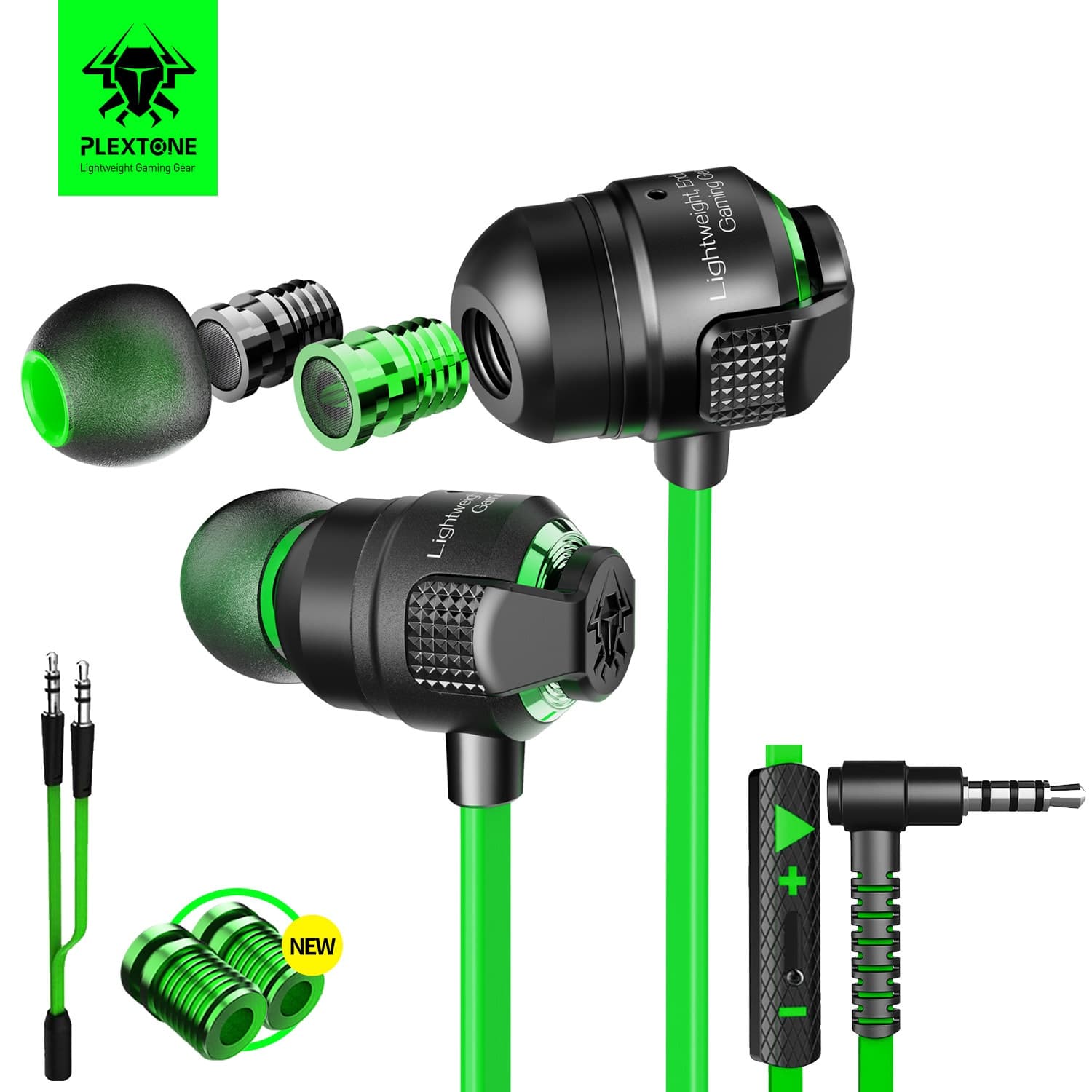 Plextone G23 Super Bass Dual Variable Sound Cell For Replace Gaming Earphone With Mic — image 1