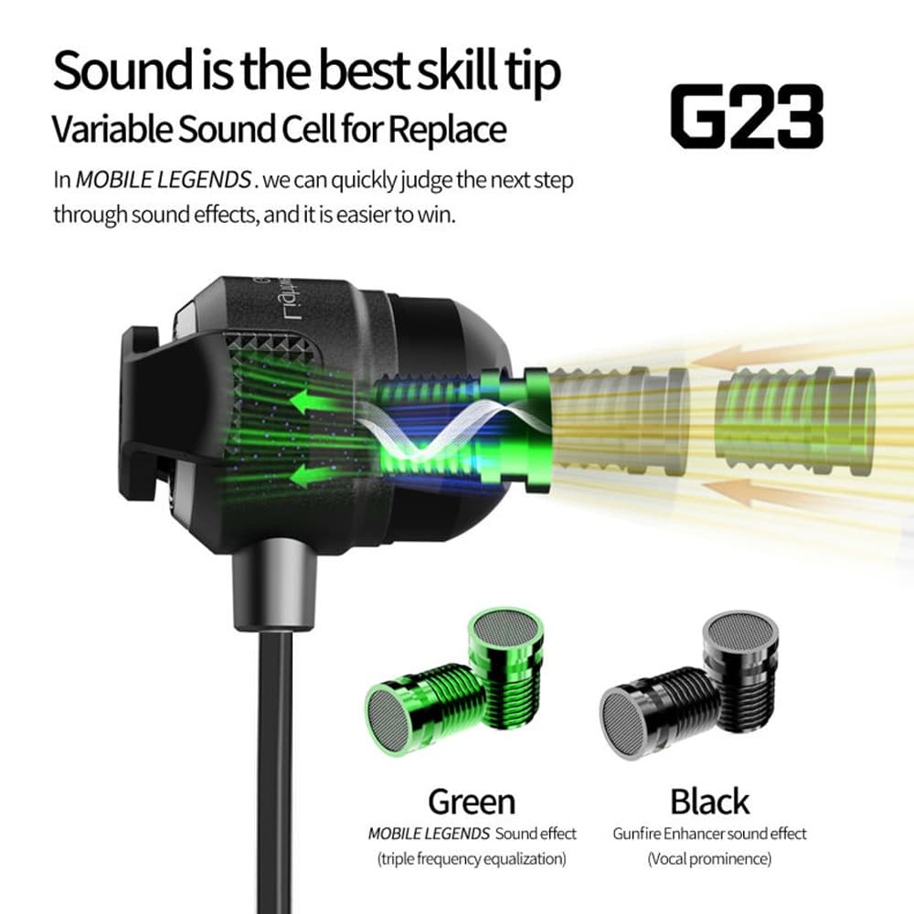 Plextone G23 Super Bass Dual Variable Sound Cell For Replace Gaming Earphone With Mic — image 3